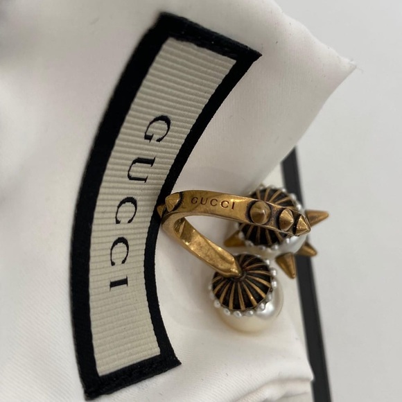 Ring Gold-Tone Metal & Faux Pearl - Picture 11 of 14